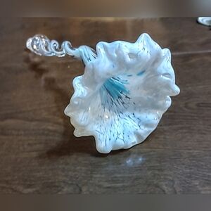 Blown Elegant Glass Flower Sculpture